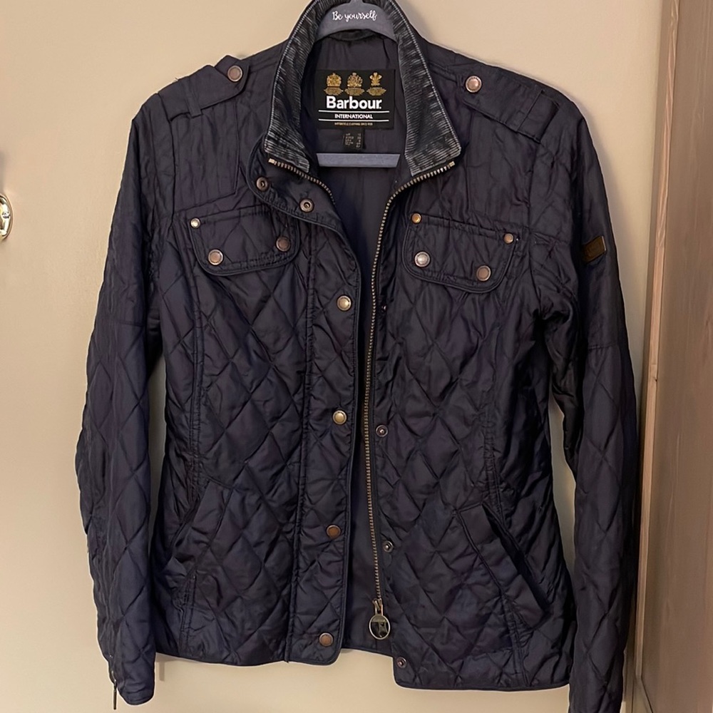 BARBOUR INTERNATIONAL MOTO QUILTED JACKET - LADIES' SIZE 8